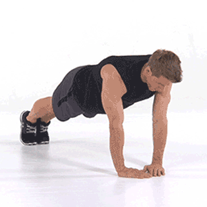 Man doing a diamond press up