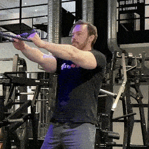 A person doing Face Pulls