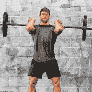 Man doing front squat