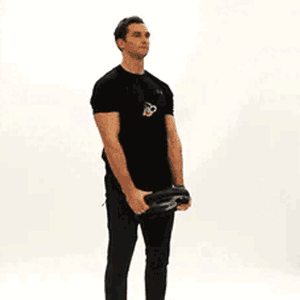 Man doing a plate raise