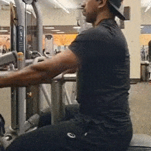 A person doing a Seated Middle Row