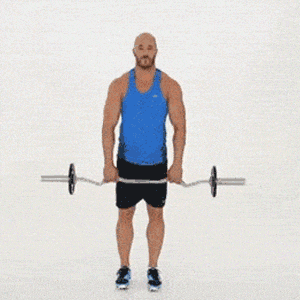 Man doing upright row