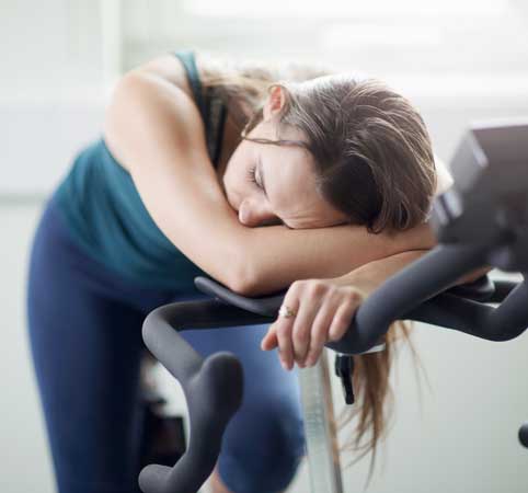 lady tired from workout