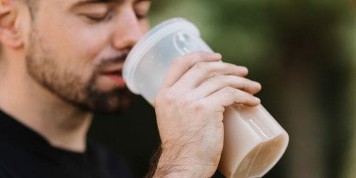 drinking from tumbler