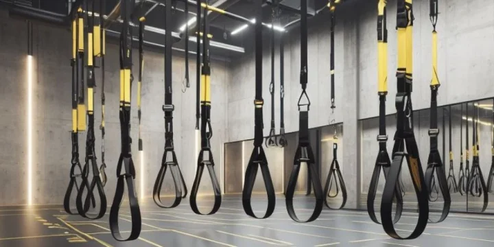 suspension trainers in gym