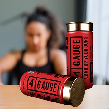 4 Gauge CTA pre-workout supplement container