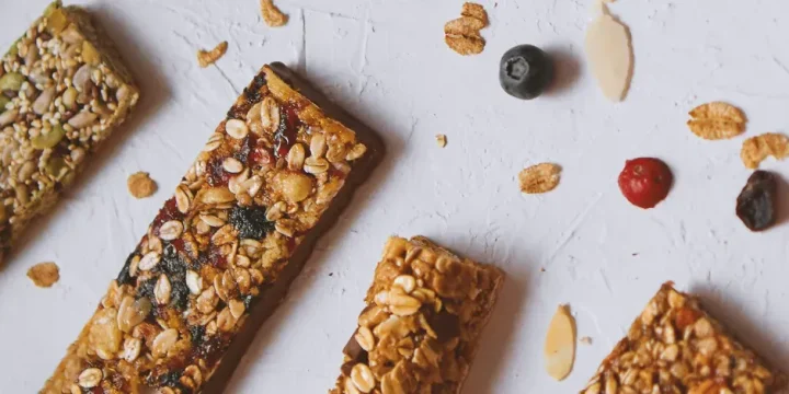 protein bars on top of kitchen counter