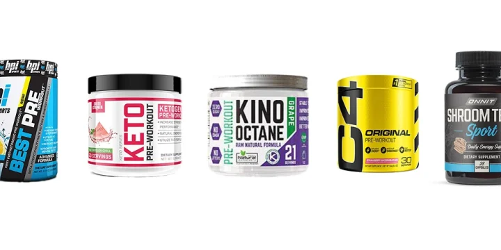 A line up of best Keto pre workout supplements