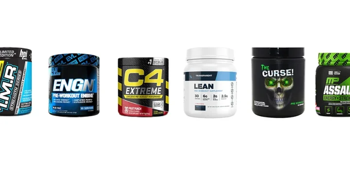 A line up of best tasting pre workout supplements