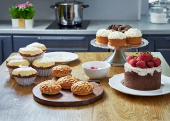 Sugary foods on a kitchen table