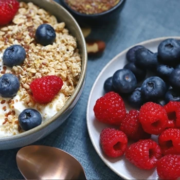 A meal with berries
