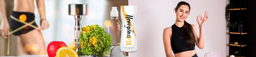 Healthy women with Hourglass supplement overlay