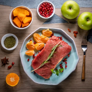 A top view of a Paleo diet meal