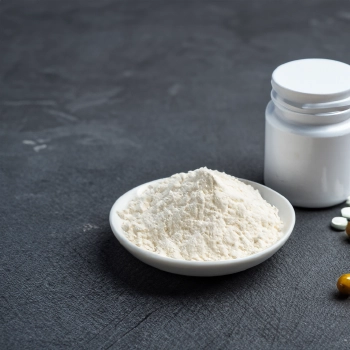 Protein Powder on a small saucer