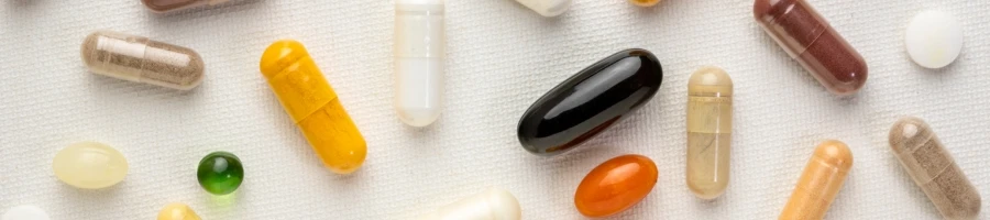 A top view of different supplements