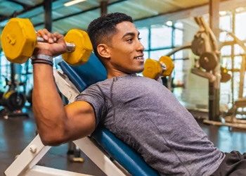 inclined dumbbell chest press