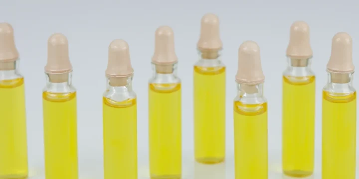 A row of urine tests in tubes