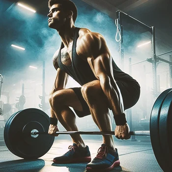A man performing deadlift in the gym